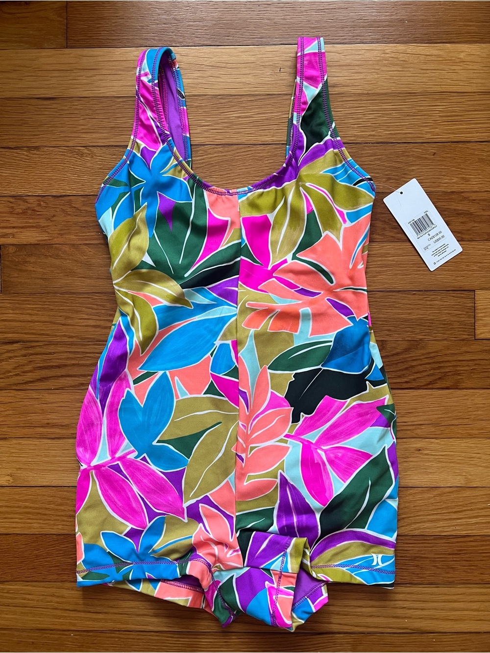 Hurley Max Isla Sleeveless Surfsuit Playsuit Violet Floral S